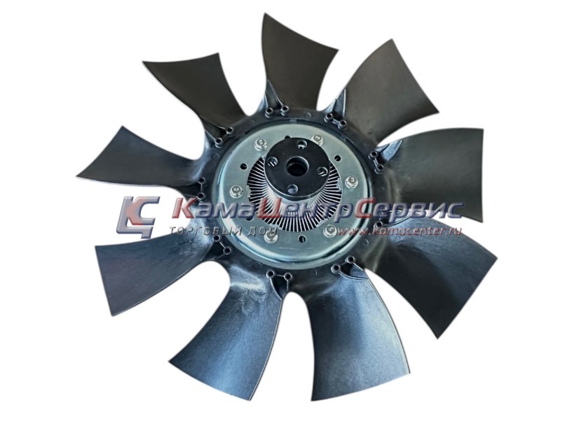 Крыльчатка вентилятора (d=560мм 9 лопастей) в сборе с муфтой (Компас 12, JAC N120) 1308010LE359