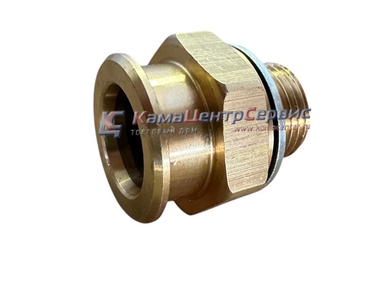 Штуцер системы Common Rail ЕВРО-3,4 М14х1,5x18 (БРОНЗА) с фиксатор трубки (ЗАВОД) 740.70-1104236-0
