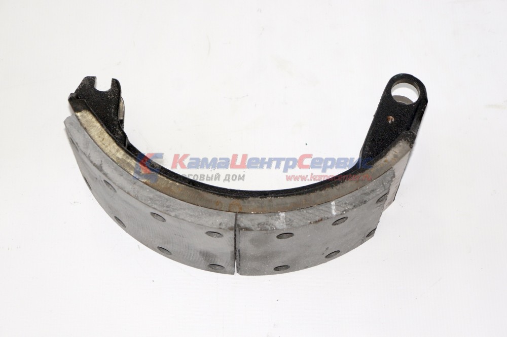 Колодка тормозная 53229 (ЛИТАЯ) (УКОРОЧ. 50/51 накладки 6х8 отв.) (КОНВЕЙЕР) 53229-3501090-01