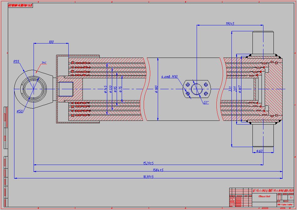 Гидроцилиндр ЦГС 145-4-4940-Ц-ПШ (аналог HYVA) ГИДРО-СЕРВИС FE149-4-04940-001A-K1529