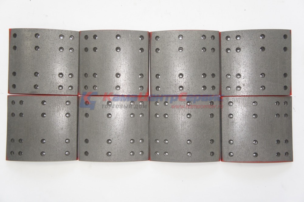 Р/к тормозных колодок L1 12тн (расточ. накладки 16х16 отв.+заклепки) (А3834/А3835) А3834