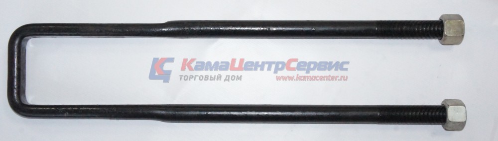 Стремянка прицепа (удлин.) М22х1,5 (вн. шир.=80мм) L=500мм с гайкой (ЗАВОД) черная 8350-2912408