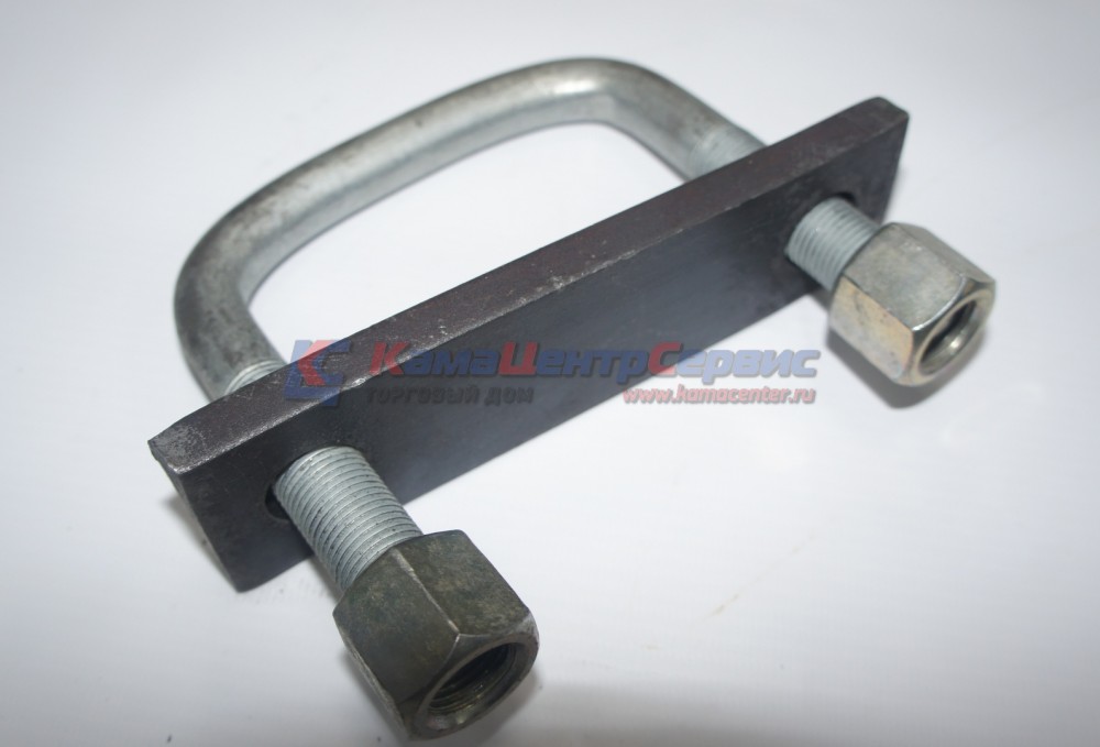 Стремянка ушка рессоры МАЗ М16х1,5 (вн. шир.=95мм) L=120мм (гайки+пластина) 500-2912024